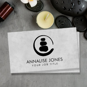 Carte De Visite Zen Enso Circle and Zen stones