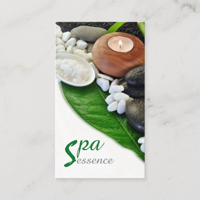 Carte De Visite Zen Spa Wellness Massage Aromathérapie (Devant)