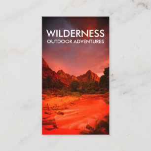 Carte De Visite Zion Red Rock Cliffs Wilderness Adventure Guide