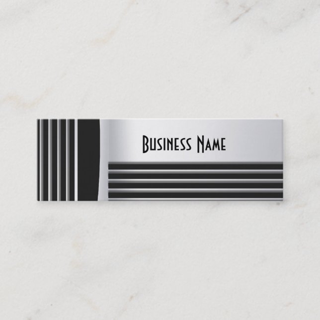 Carte de visite Zizzago Black Silver Art Déco Skin (Devant)