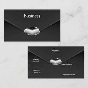Carte De Visite Zizzago noir style enveloppe en faux velours