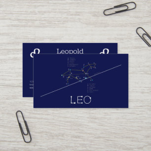 Carte De Visite Zodiac Constellation Leo