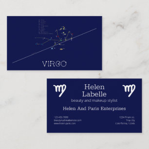 Carte De Visite Zodiac Constellation Virgo