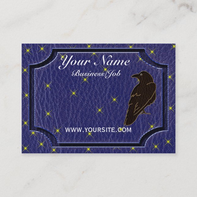 Carte De Visite Zodiaque simili cuir Raven de Natif américain (Devant)