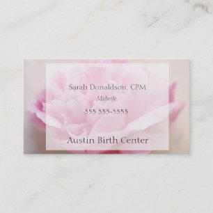 Carte De Visite Zone de texte Peony Closeuse