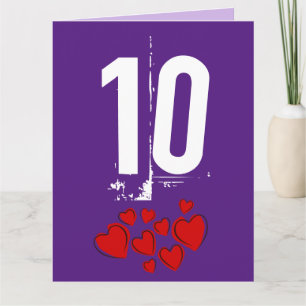 CARTE DE VŒUX 10ÈME ANNIVERSAIRE DE MARIAGE GRANDE