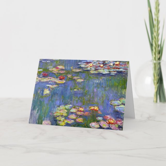 Carte de voeux 1916 de nénuphars de Monet (Devant)