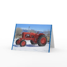 Carte de voeux 1955 de tracteur d'Allis Chalmers