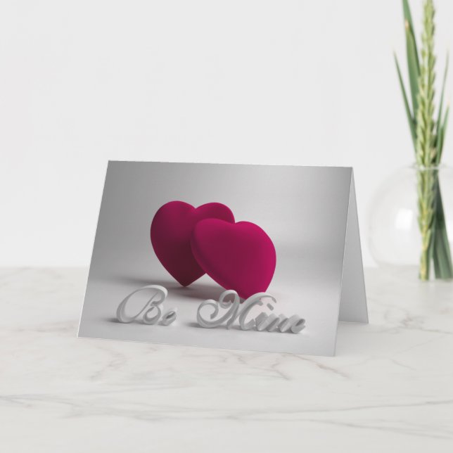 Carte de vœux 3D Hearts Be Mine (Devant)