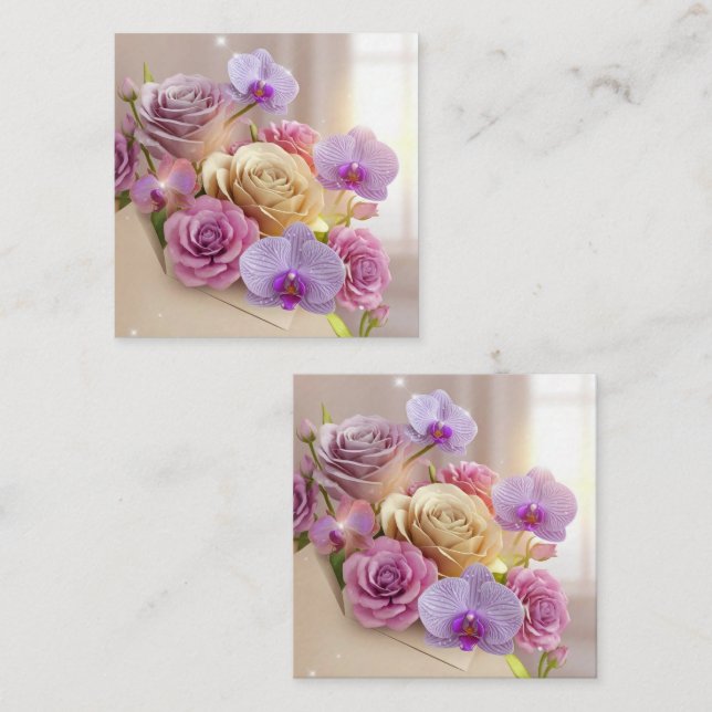 Carte de voeux 3D Splendor Springtime avec Dew-Kis (Devant / Derrière)
