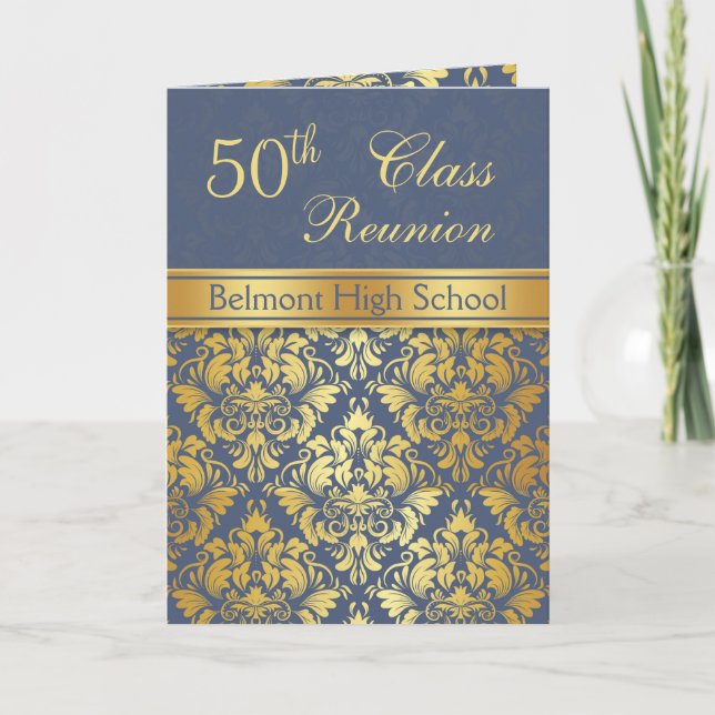 Carte de voeux 50e Classe de damas d'or (Devant)