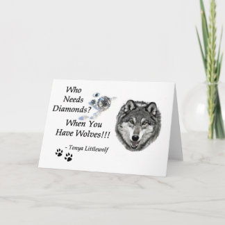 Carte de voeux 5" x 7" - Wolf Mtn Sanctuaire
