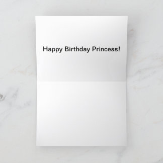 Carte de voeux 5x7. Bonne princesse d'anniversaire