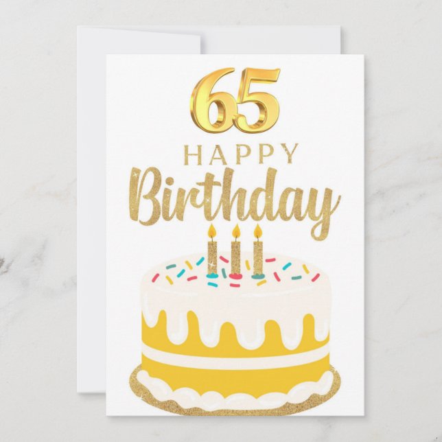 Carte de voeux 65e anniversaire (Devant)