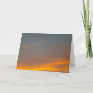 Carte de voeux à ciel orange