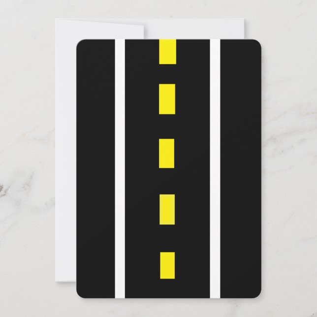 Carte de voeux à deux voies (noir, blanc et jaune) (Devant)
