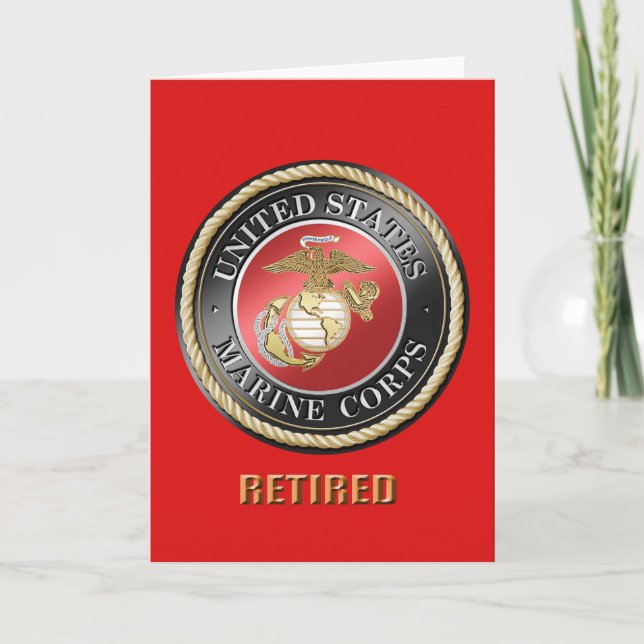 Carte de voeux à la retraite USMC (Devant)