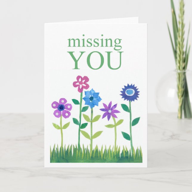 Carte de voeux à l'alimentation en fleurs 'Missing (Devant)