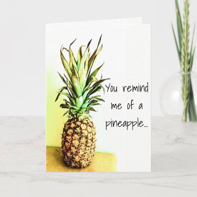 Carte de voeux à l'ananas (Devant)