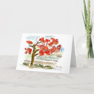 Carte de voeux à l'aquarelle avant