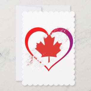 Carte de voeux à plat de la fête du Canada