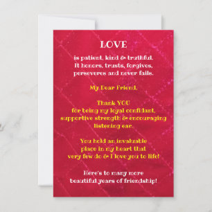 Carte de voeux à plat Love & Friendship