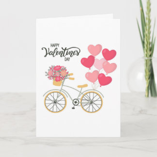 Carte de voeux à vélo pour la Saint-Valentin