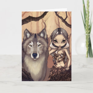 Carte de voeux "A Wolfish Friend"
