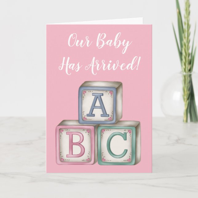 Carte de voeux ABC Baby Blocks (Devant)