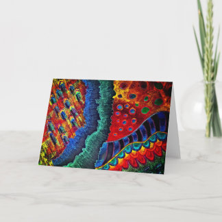 Carte de voeux abstraite "Blue Crystal"