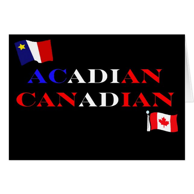 Carte de voeux acadienne canadienne (Devant horizontal)