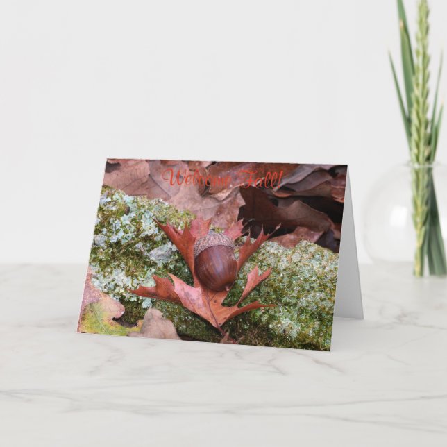 Carte de voeux Acorn et Oak Leaf (Devant)