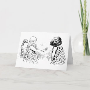 Carte de voeux "Adam et Eve"