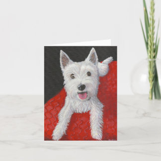 Carte de voeux adorable de Westie