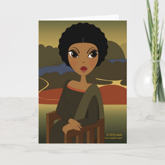 Carte de voeux Afro'na Lisa (Devant)