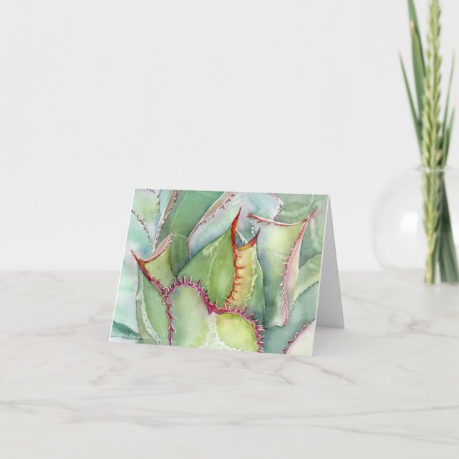 Carte de voeux Agave shawii Succulente (Devant)