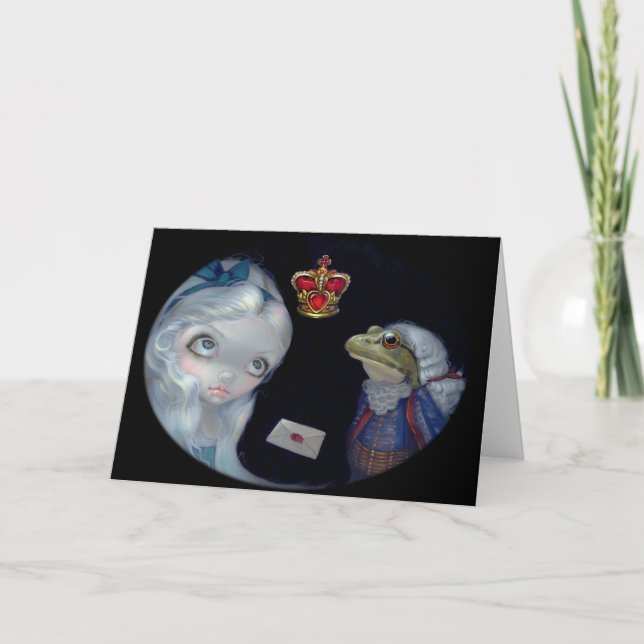 Carte de voeux "Alice and Frog Footman" (Devant)