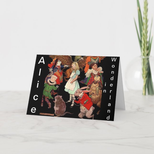 Carte de voeux Alice au pays des merveilles (Devant)