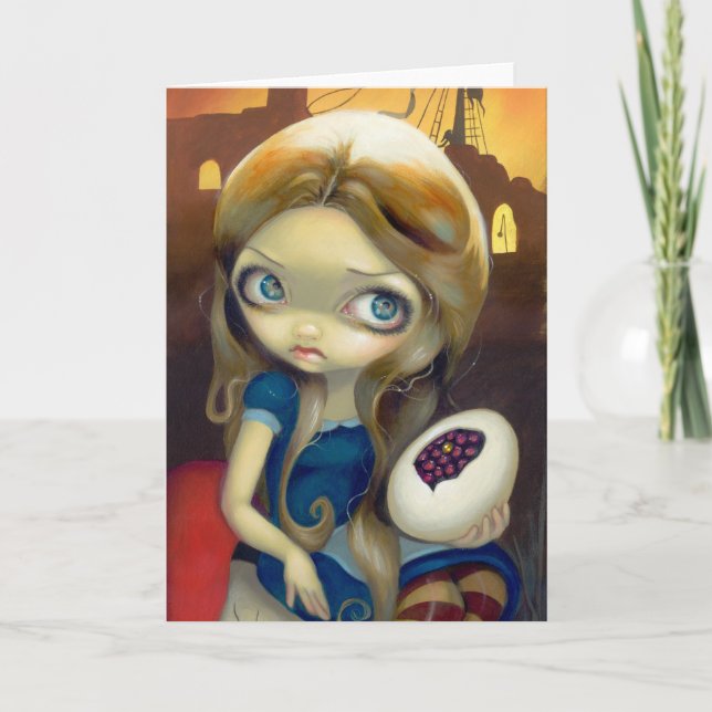 Carte de voeux "Alice dans une vision bruéghle" (Devant)