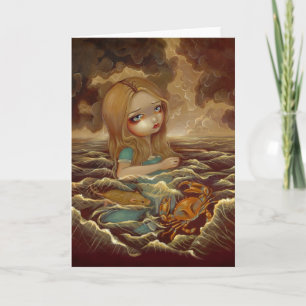 Carte de voeux "Alice in the Pool of Tears"