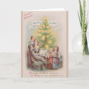 Carte de voeux allemande vintage de Noël