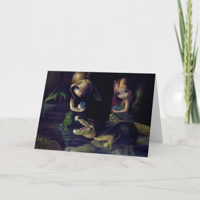 Carte de voeux "Alligator Magic" (Devant)