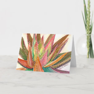 Carte de voeux Aloe aquarelle par Debra Lee Baldwi