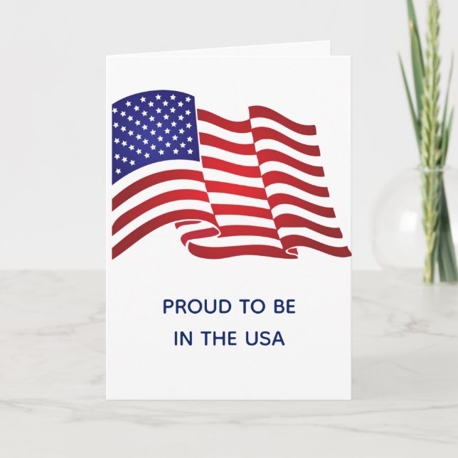 Carte de voeux American Flag (Devant)