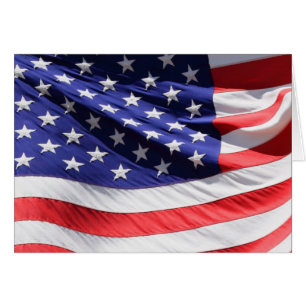 Carte de voeux American Flag Waving