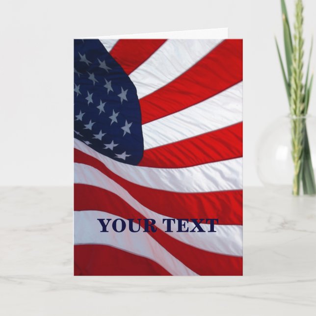 Carte de voeux American Waving Flag (Devant)