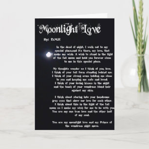 Carte de voeux Amour Lune