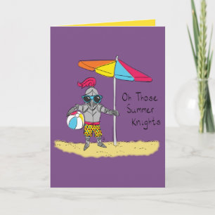 Carte de voeux amusante de Summer Knights Beach