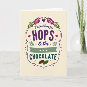 Carte de vœux amusante Hops et Chocolat