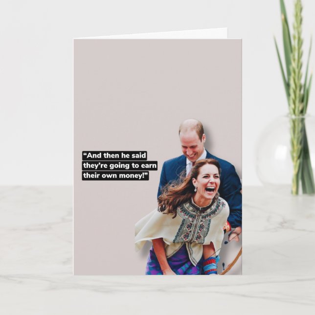 Carte de voeux amusante Kate et William (Devant)